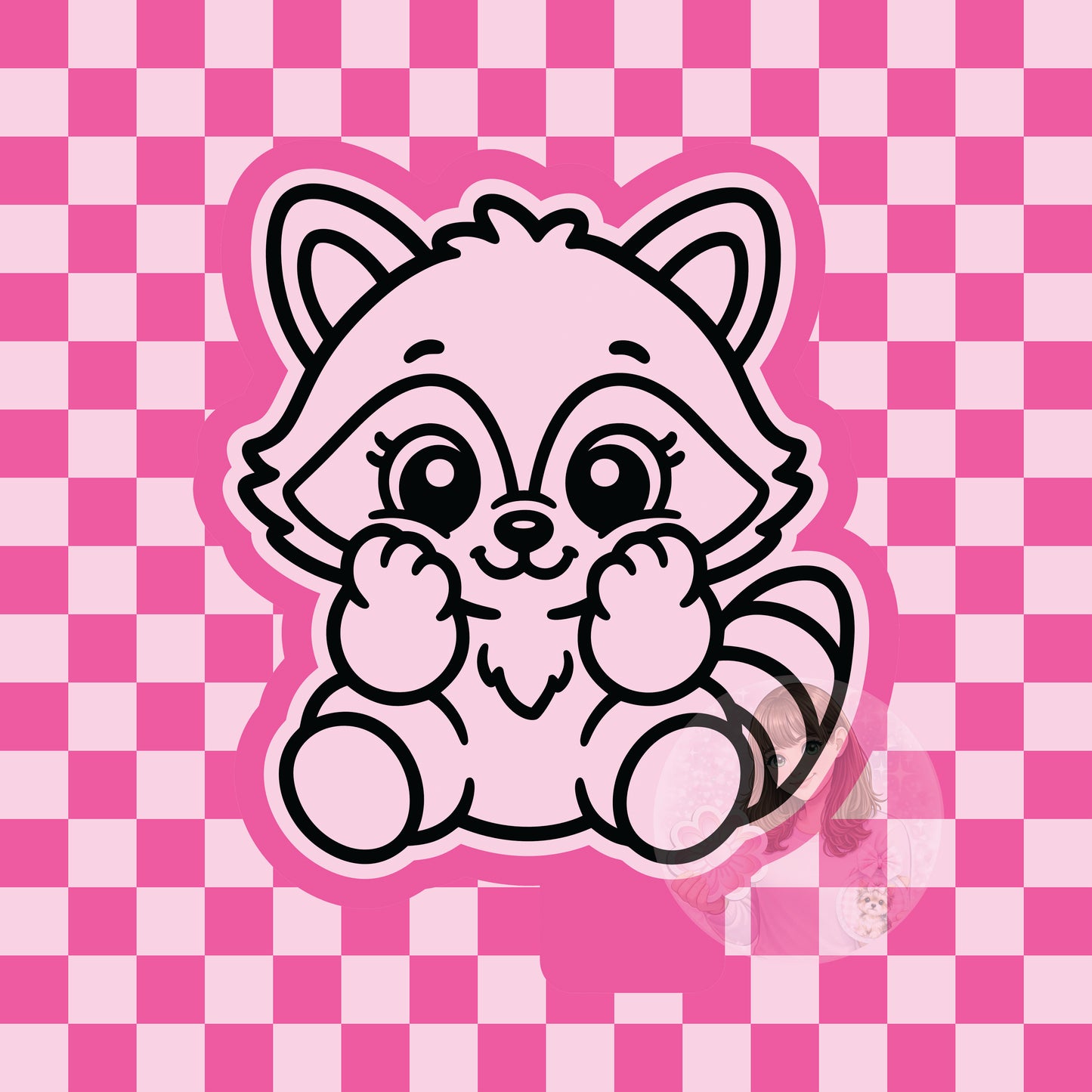 Cutesy raccoon silicone freshie mold