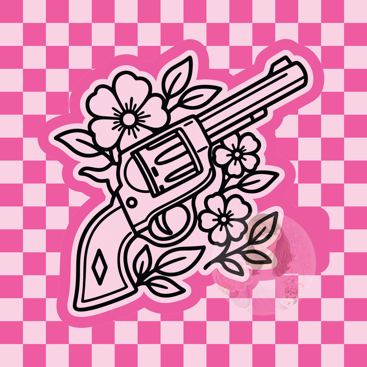 Floral revolver silicone freshie mold