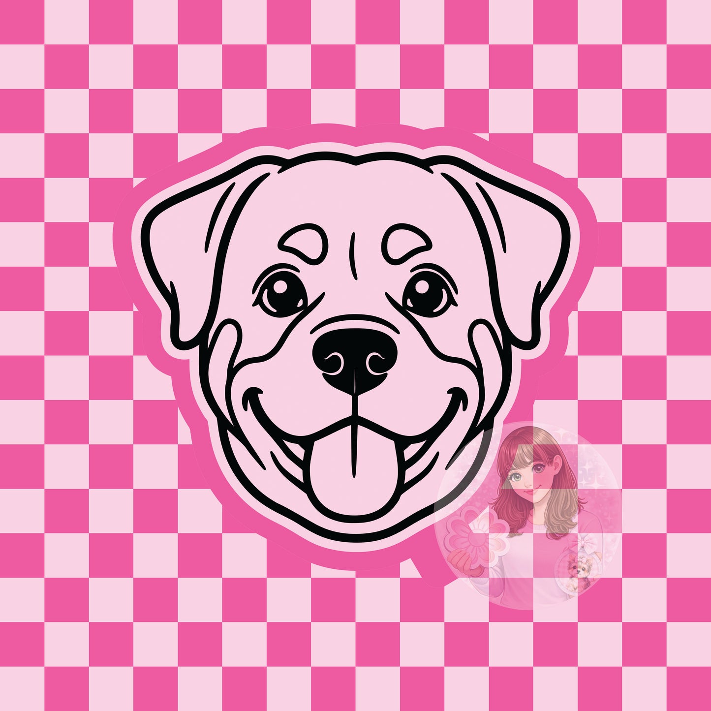 Rottweiler dog head silicone freshie mold