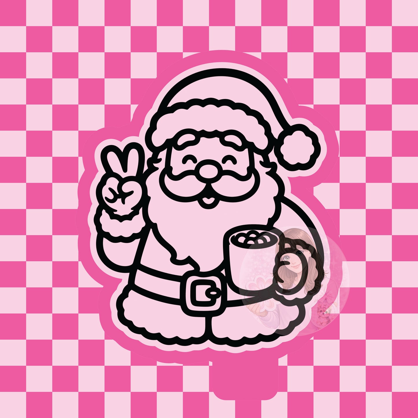 Santa peace silicone freshie mold