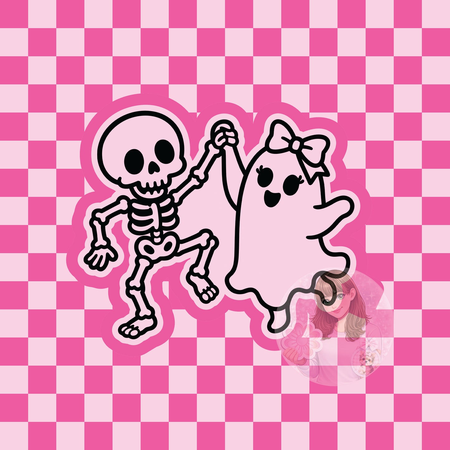 Skeleton and ghost dancing silicone freshie mold