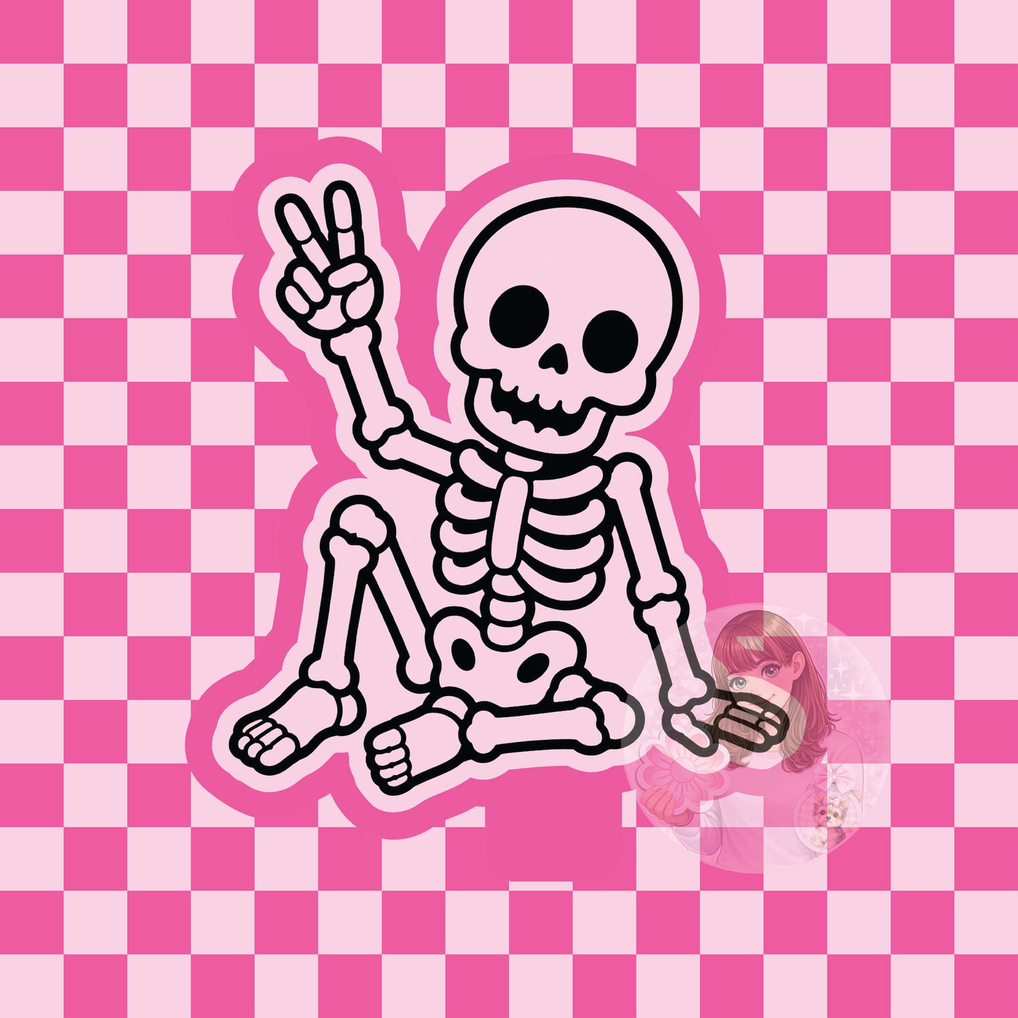 Peace skeleton silicone freshie mold