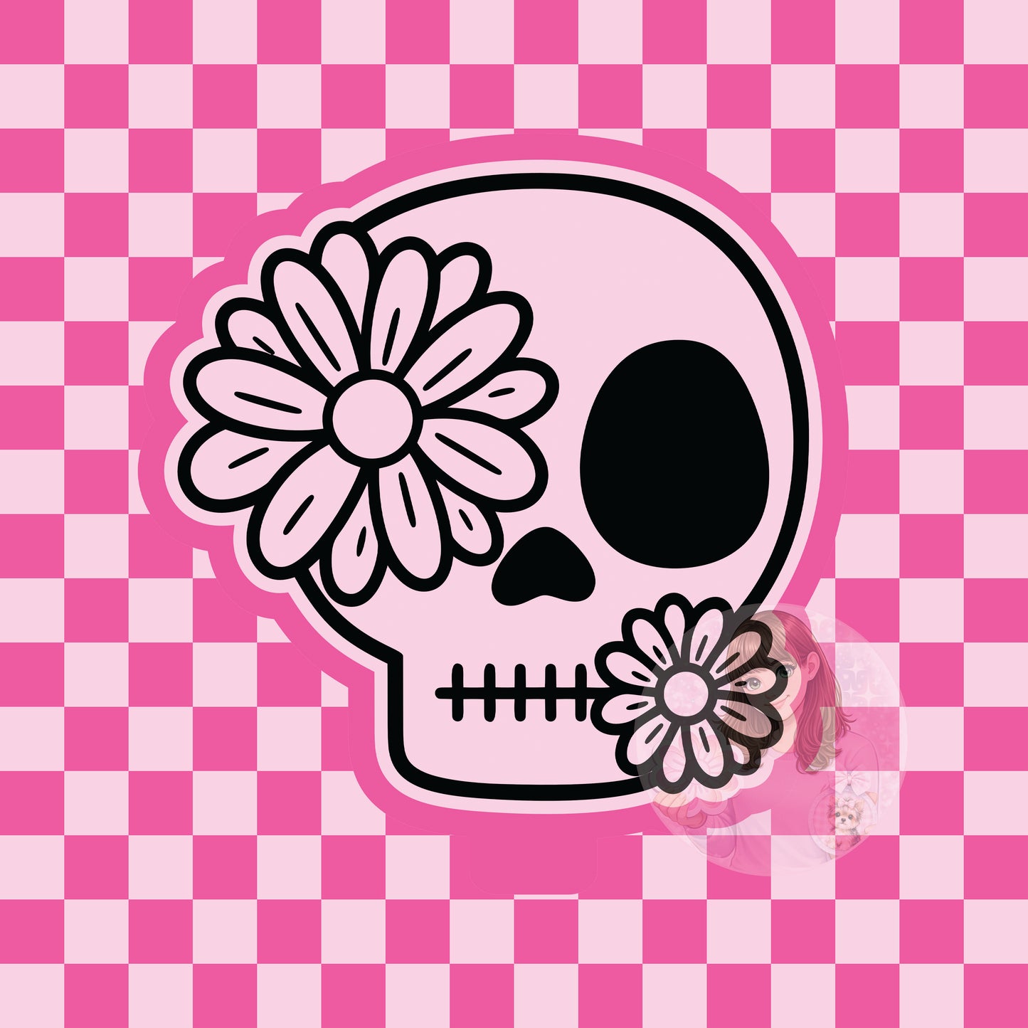 Flower skull silicone freshie mold