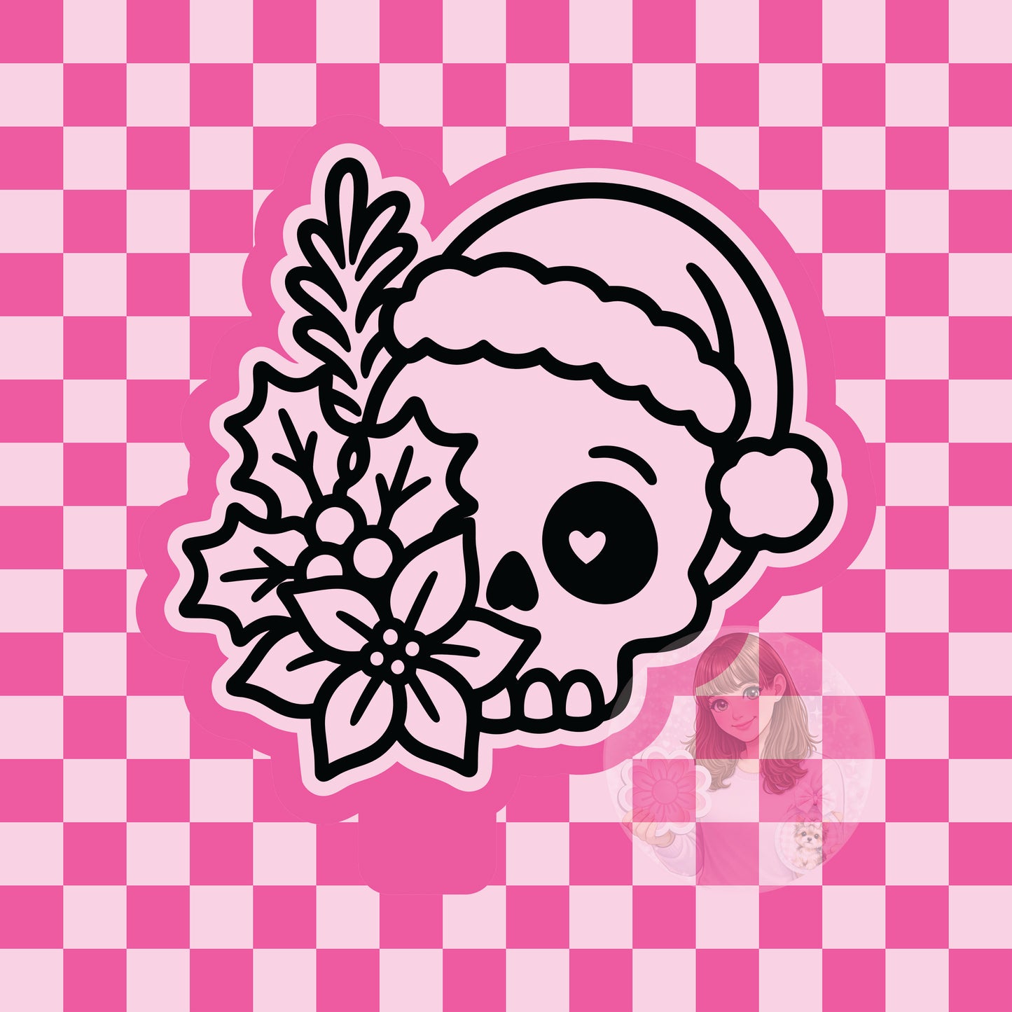 Christmas skull silicone freshie mold