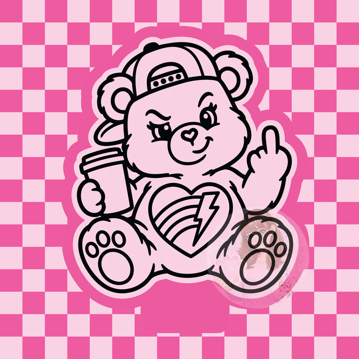 Snarky bear silicone mold