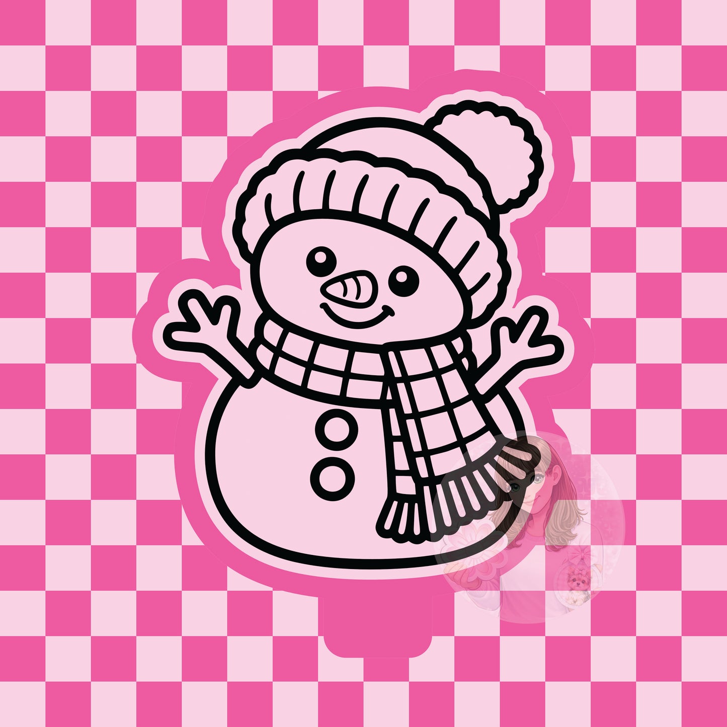 Sweet snowman silicone freshie mold