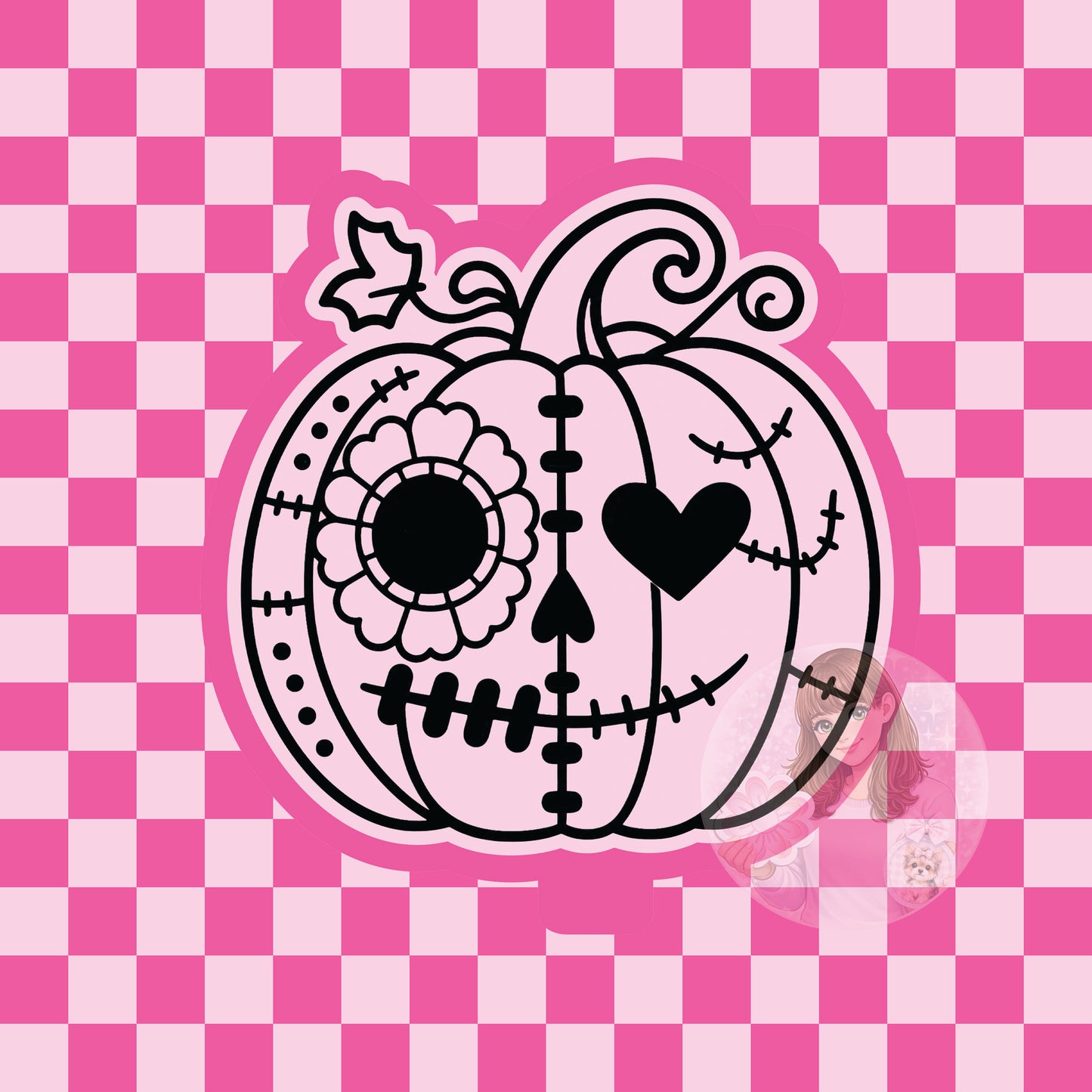 Sugar skull pumpkin silicone freshie mold