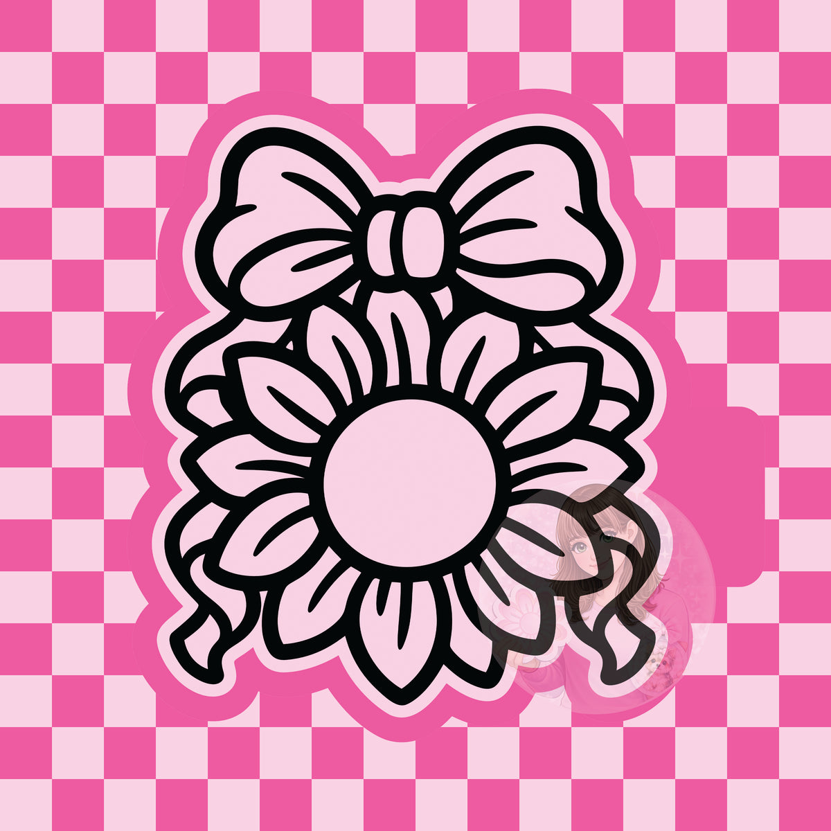 Sunflower bow silicone freshie mold