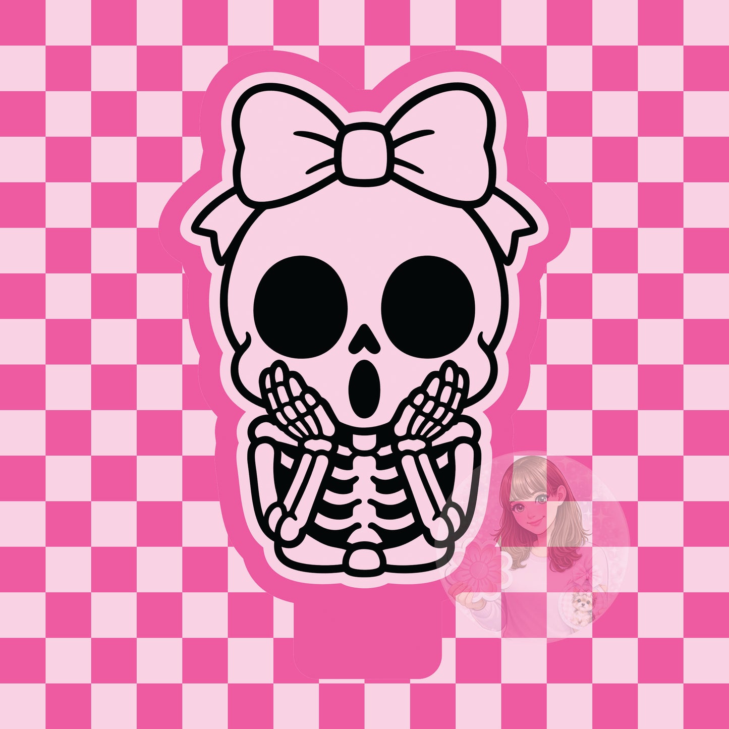 Surprised skeleton silicone freshie mold