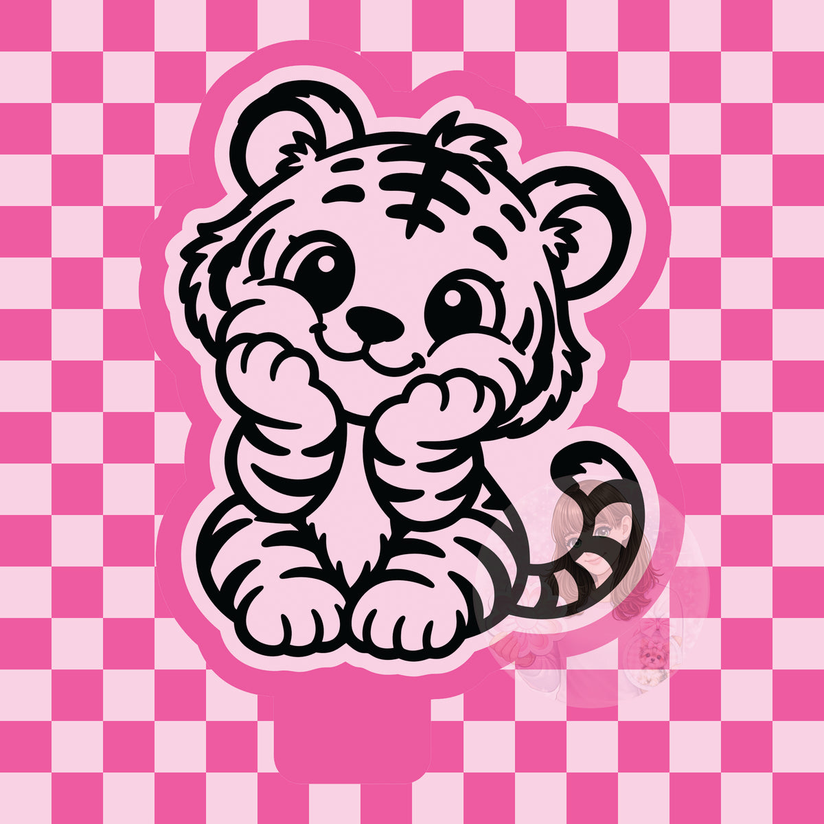 Cutesy tiger silicone freshie mold