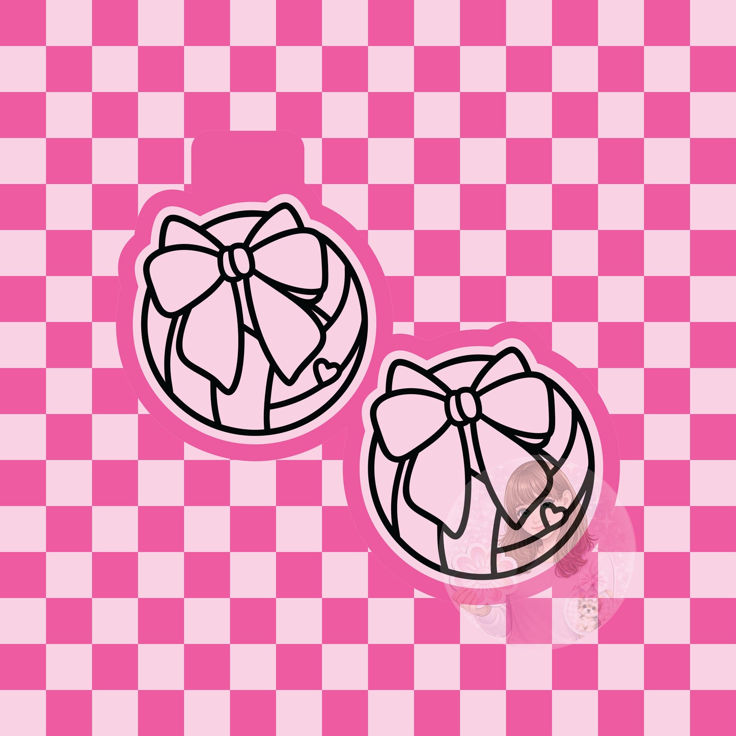 Volleyball with bow vent clip silicone freshie mold