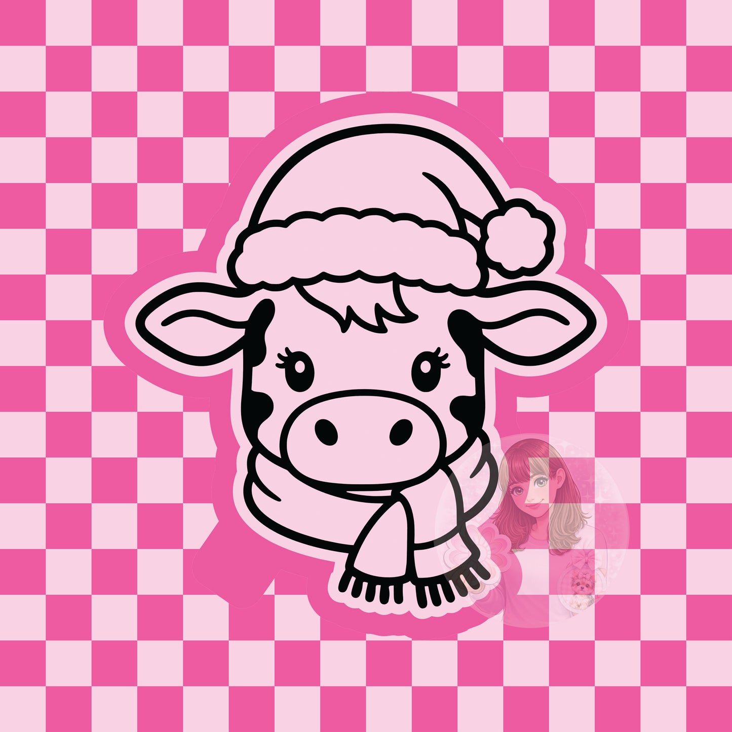 Christmas cow head silicone freshie mold