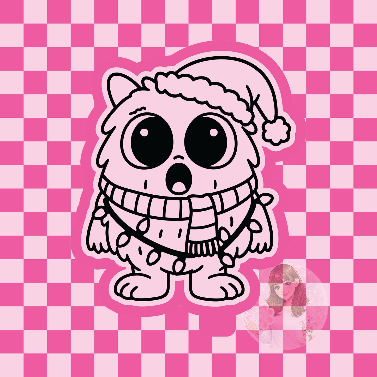 Festive Christmas monster silicone freshie mold