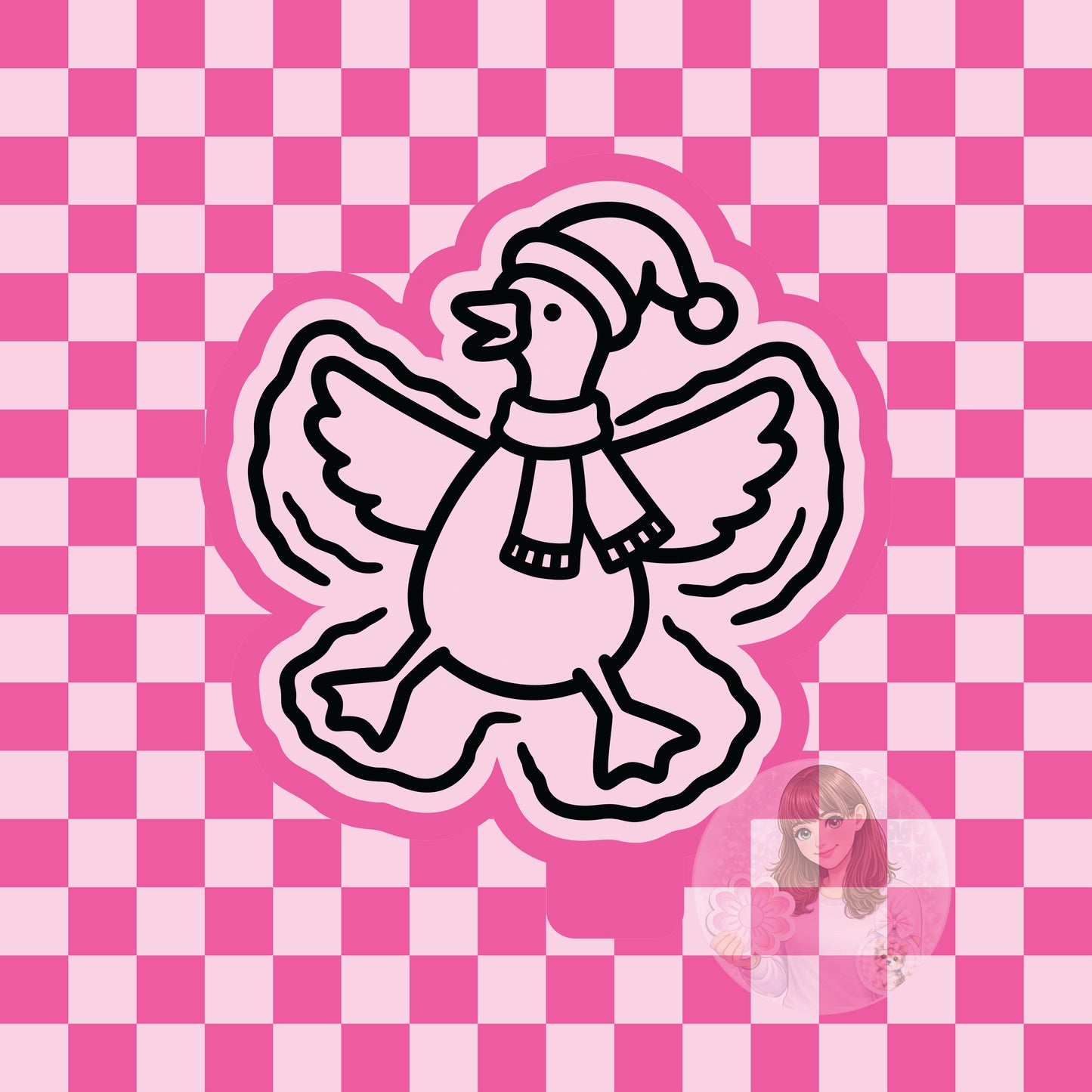 Goose snow angel silicone freshie mold