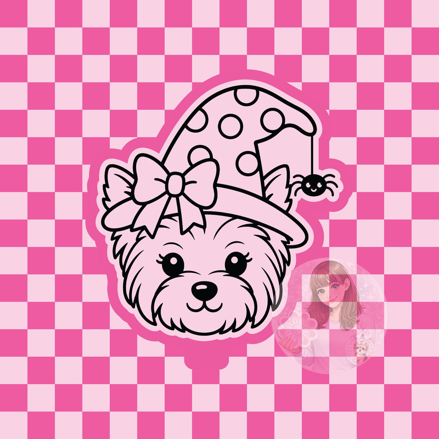 Yorkie witch silicone freshie mold