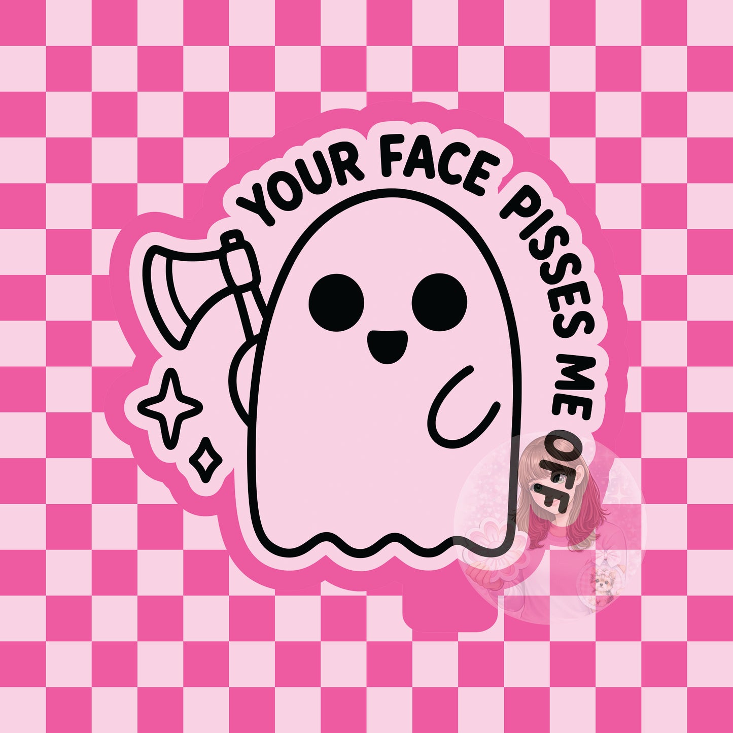 Your face pisses me off ghost silicone freshie mold