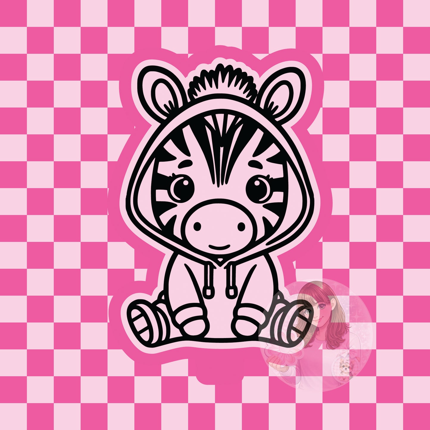 Zebra in hoodie silicone freshie mold