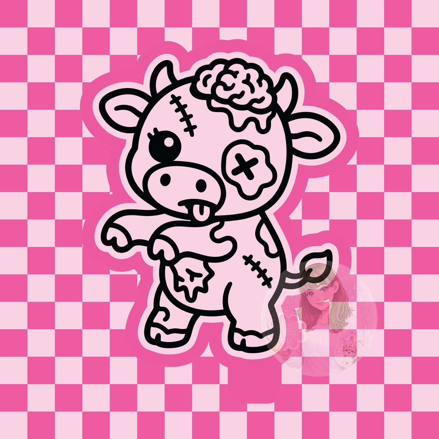Cow zombie silicone freshie mold