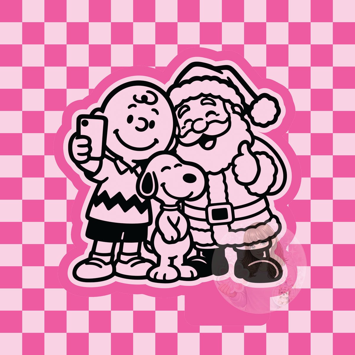 Christmas selfie silicone freshie mold