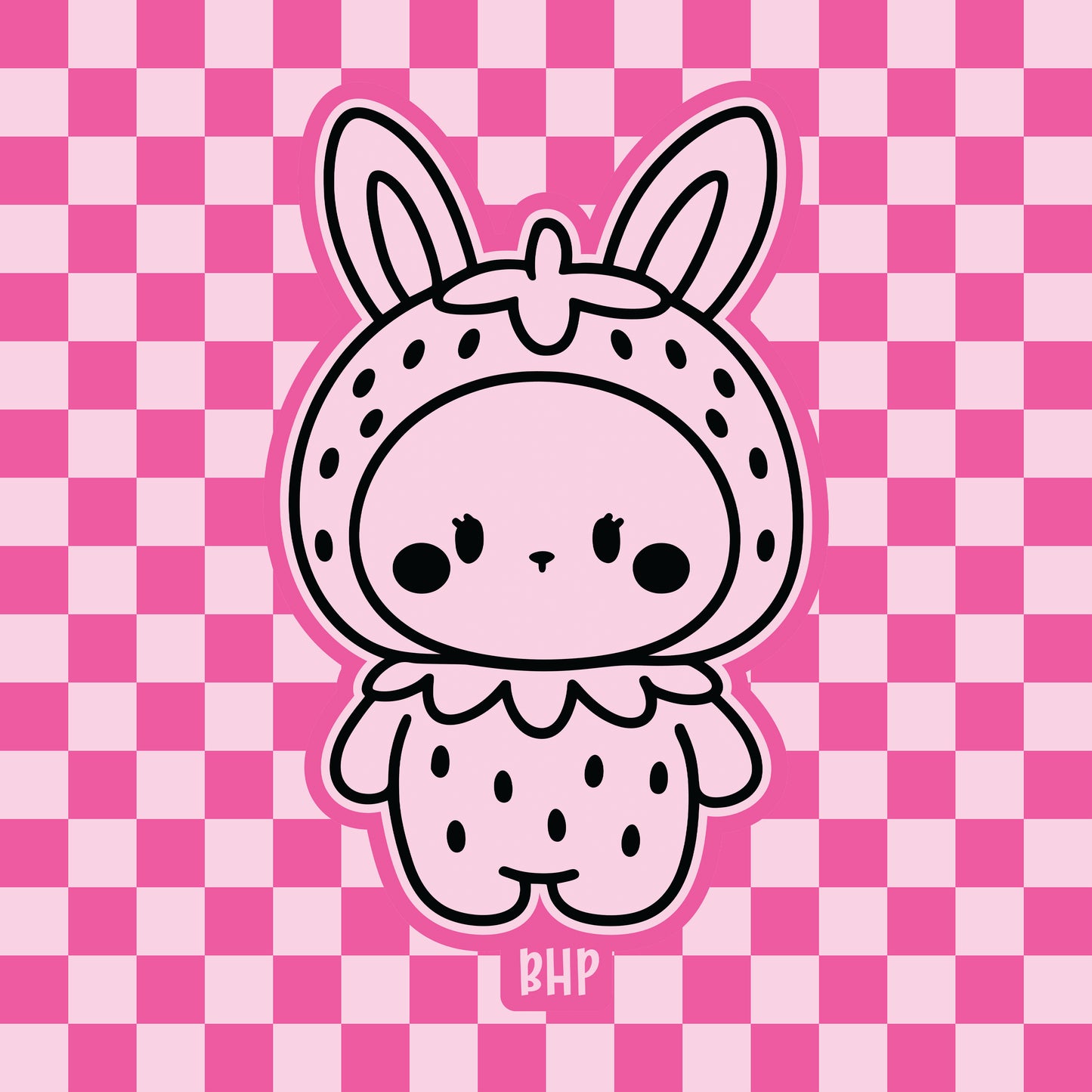 Strawberry bunny silicone freshie mold