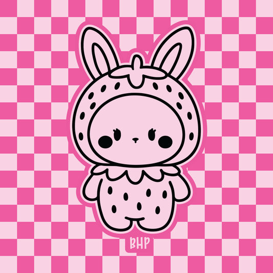 Strawberry bunny silicone freshie mold