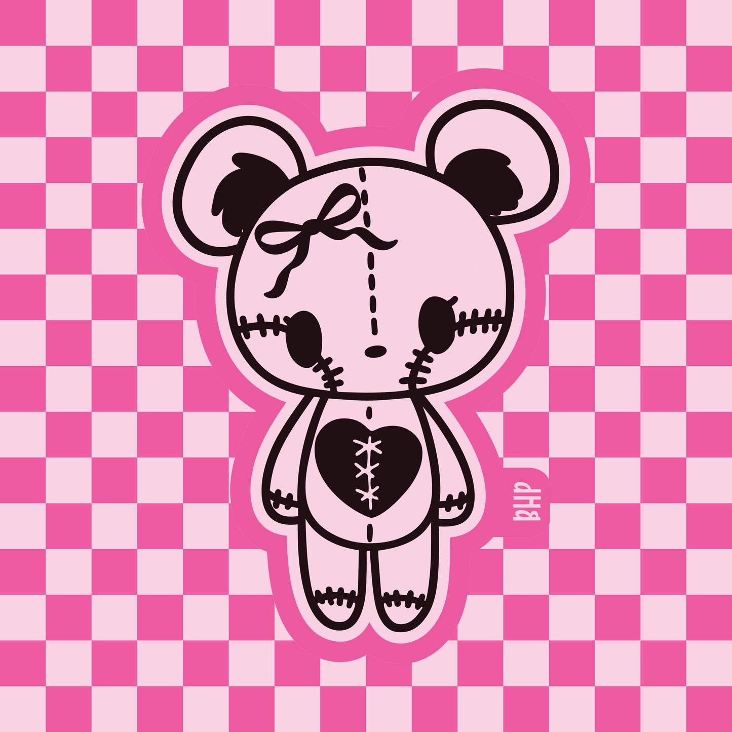 Patchwork teddy silicone freshie mold