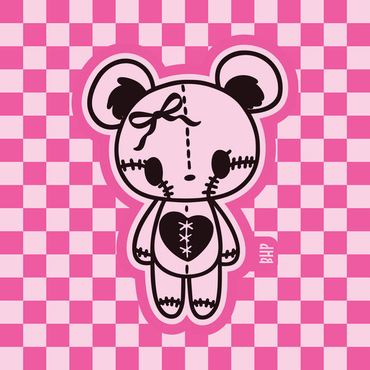 Patchwork teddy silicone freshie mold