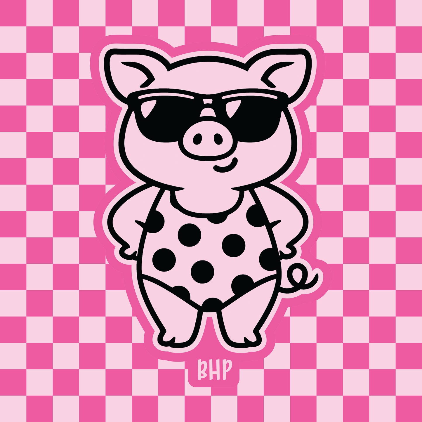 Pig in bathing suit silicone freshie mold