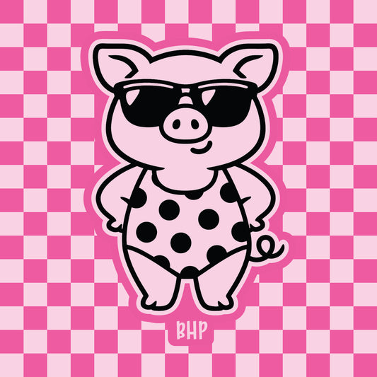 Pig in bathing suit silicone freshie mold