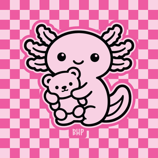 Axolotl with teddy bear silicone freshie mold