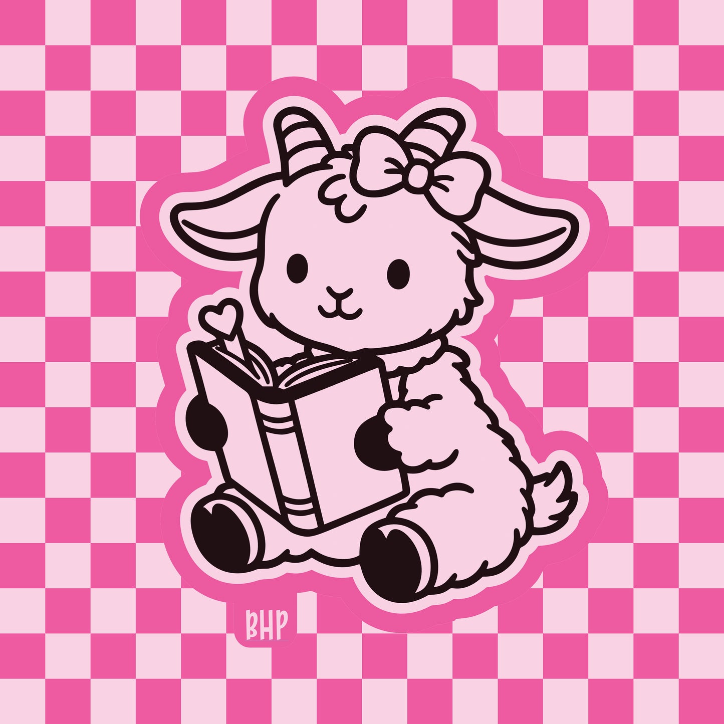 Goat reading book silicone freshie mold