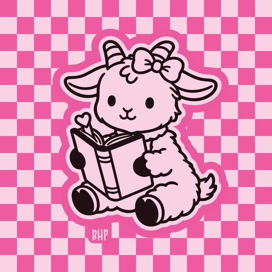 Goat reading book silicone freshie mold