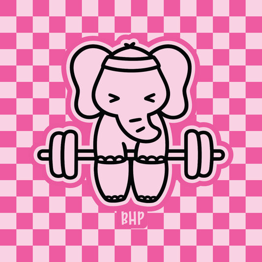 Weightlifting elephant silicone freshie mold