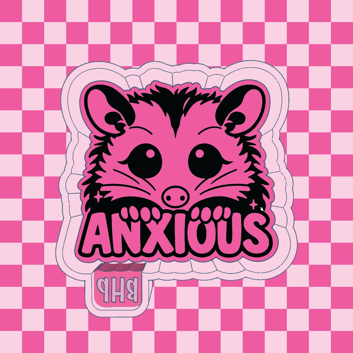Anxious opossum silicone freshie mold
