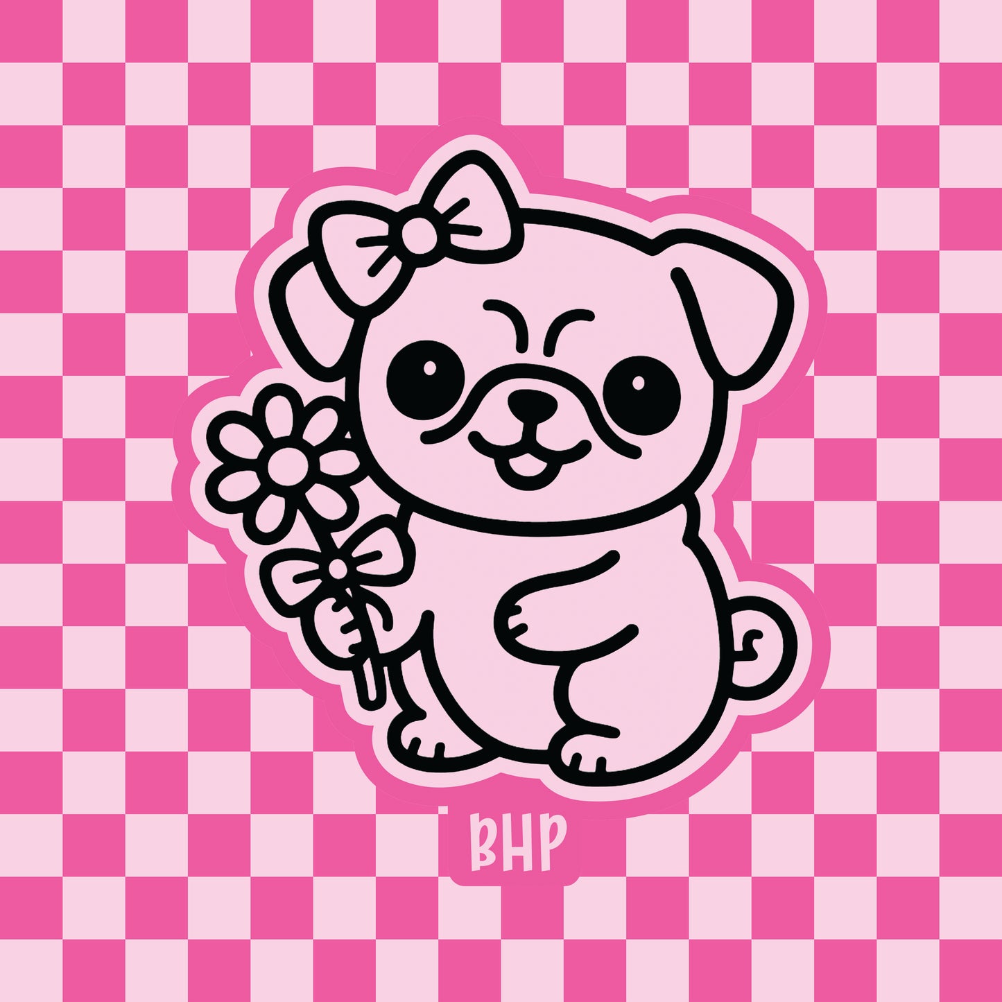 Daisy Pug silicone freshie mold