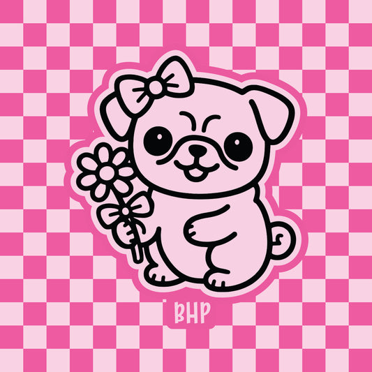 Daisy Pug silicone freshie mold
