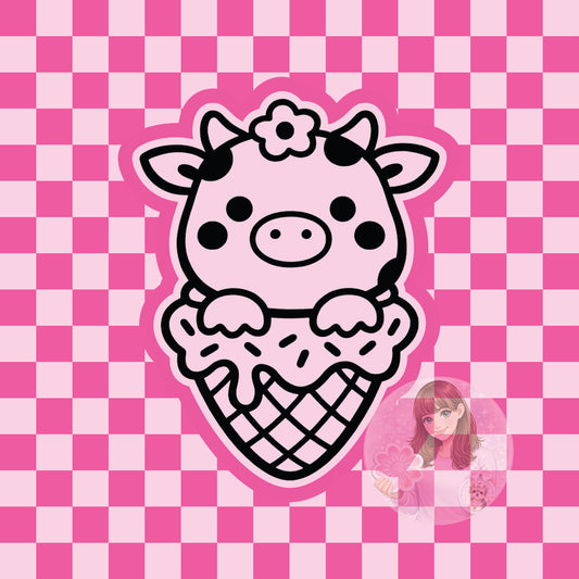 Ice cream cow silicone freshie mold
