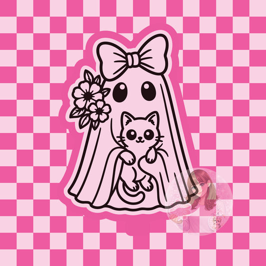 Ghost with kitty silicone freshie mold