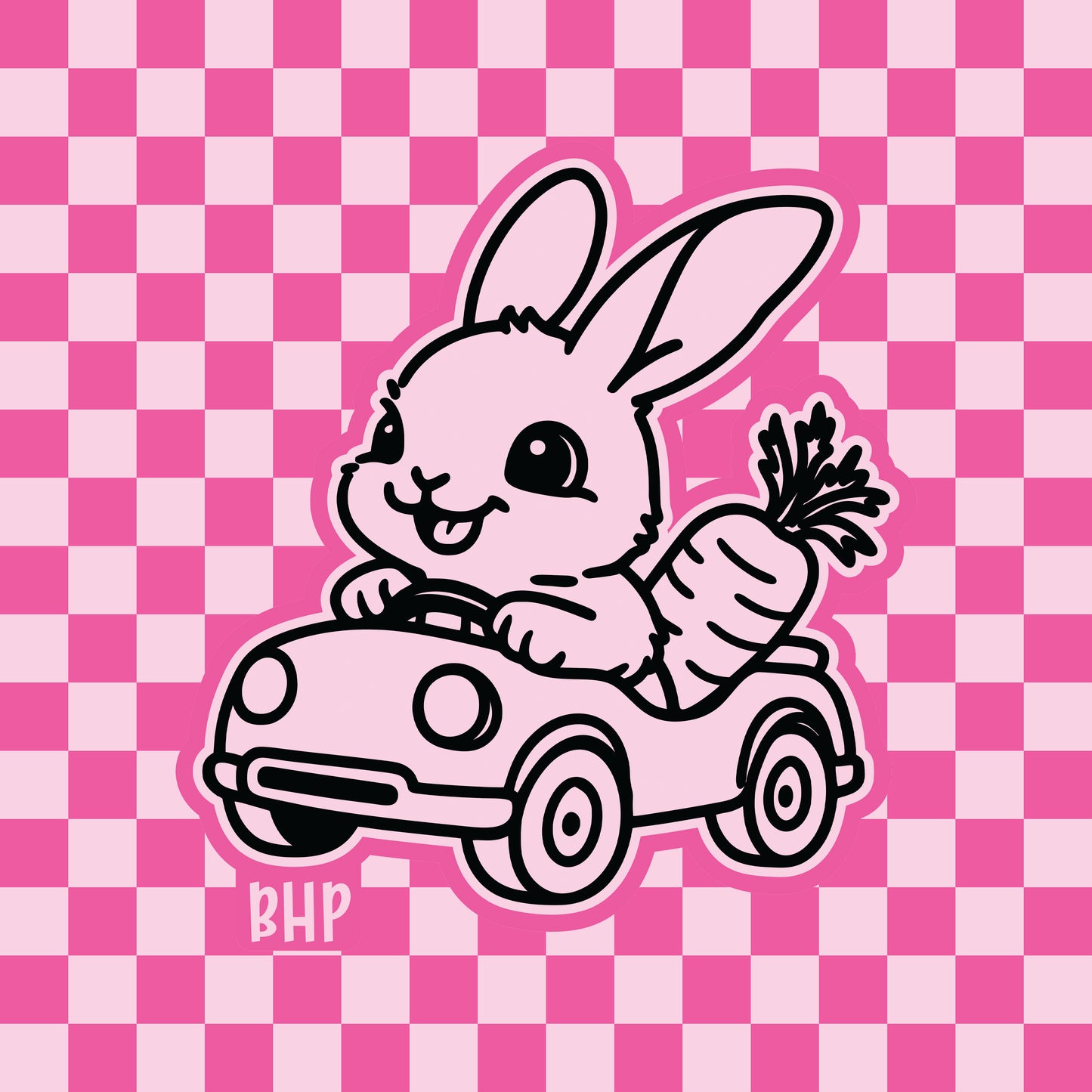 Bunny in carrot car silicone freshie mold