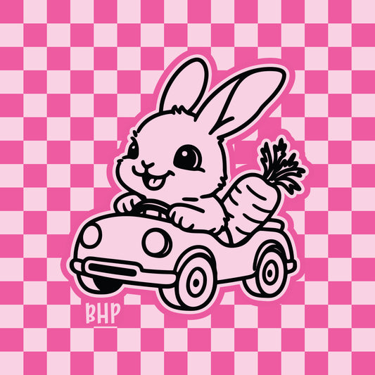 Bunny in carrot car silicone freshie mold