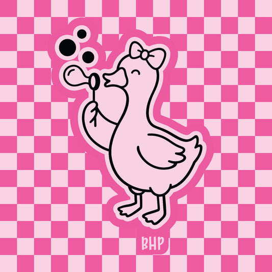 Goose blowing bubbles silicone freshie mold