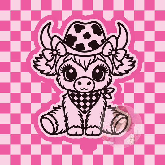 Cowboy cow with bandana silicone freshie mold