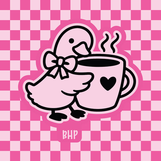 Goose hugging coffee mug silicone freshie mold