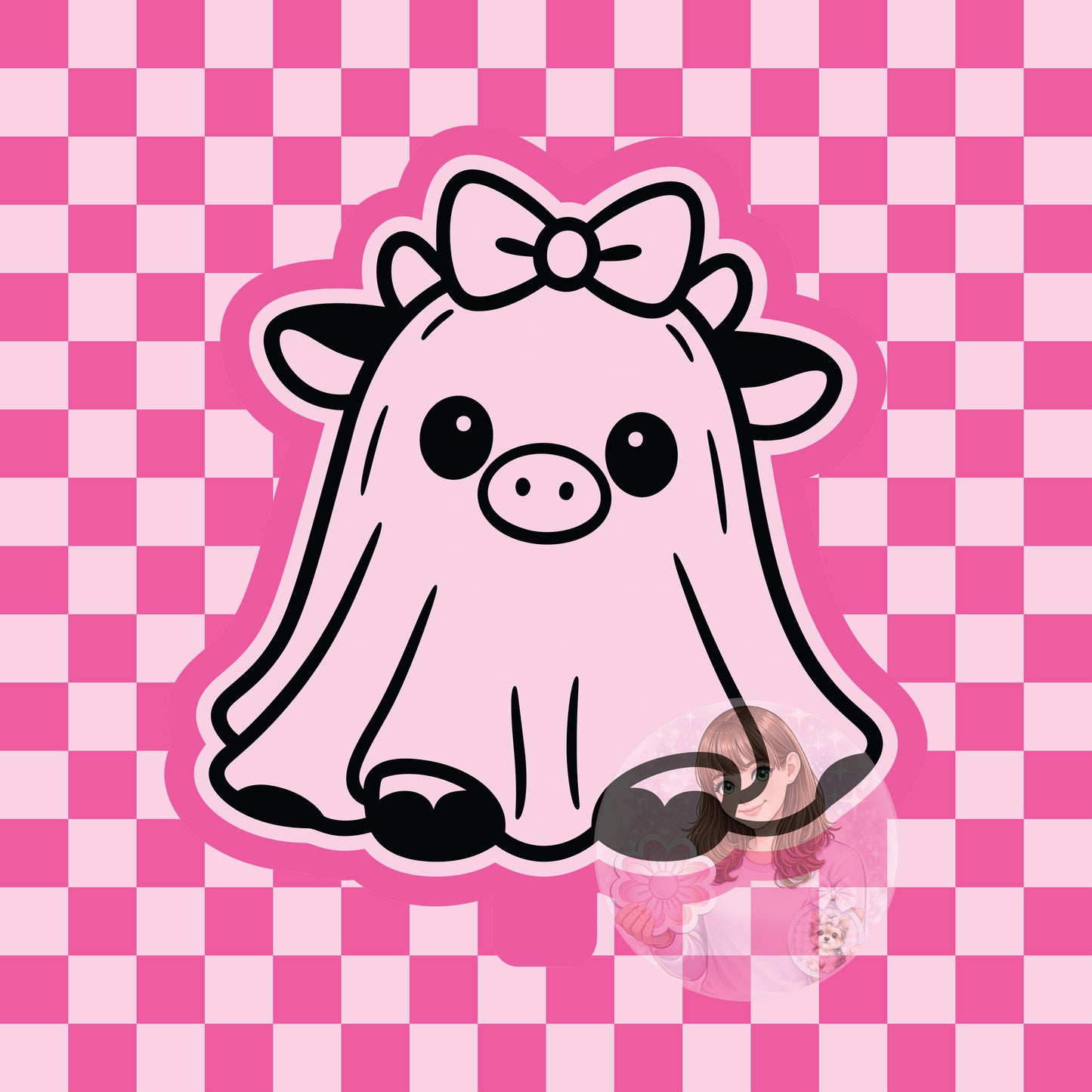 Cow ghost silicone freshie mold