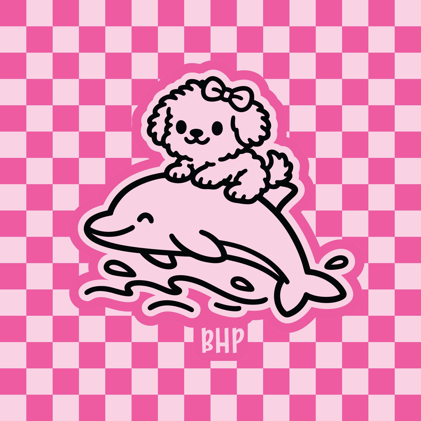 Puppy riding dolphin silicone freshie mold