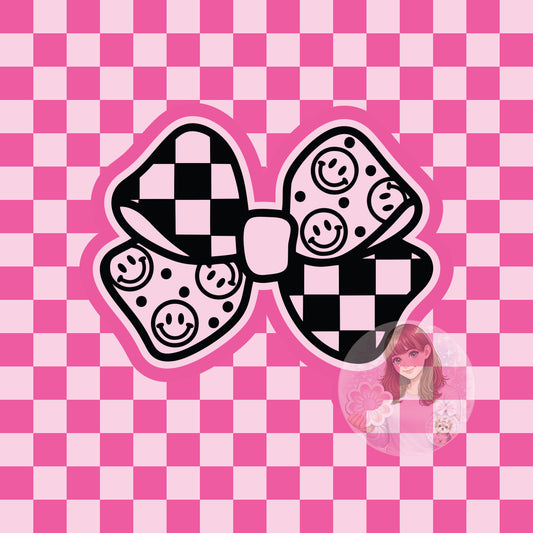 Smiley bow silicone freshie mold