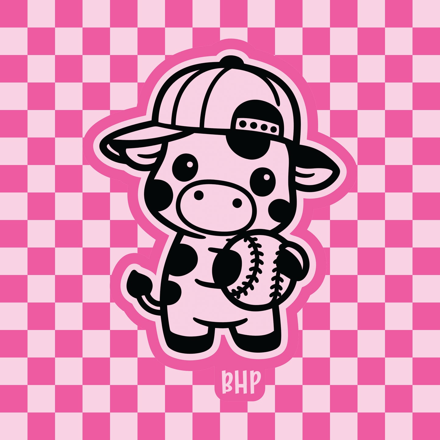 Baseball cow silicone freshie mold