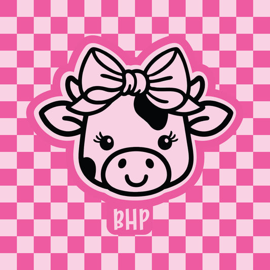 Cow head with bow silicone freshie mold