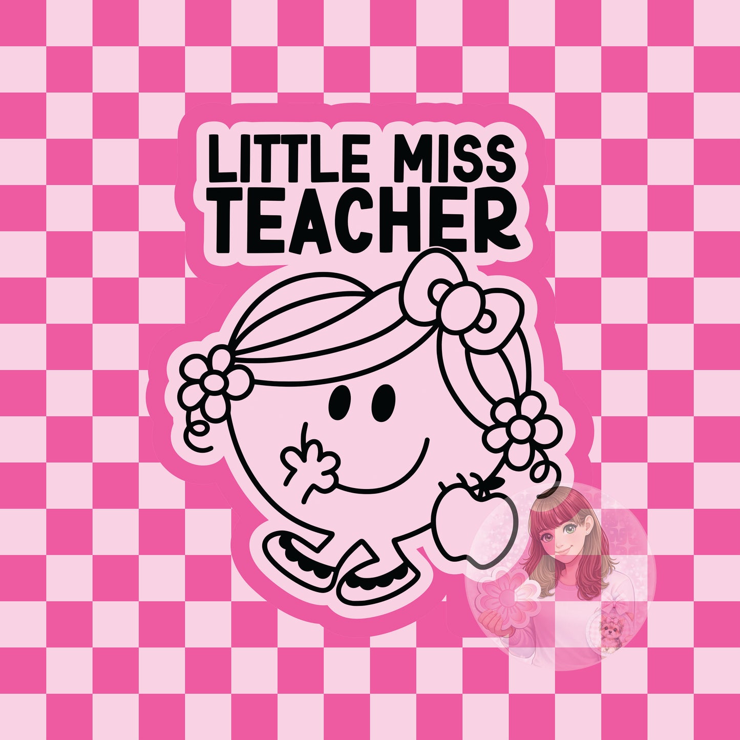 Little Miss teacher silicone freshie mold