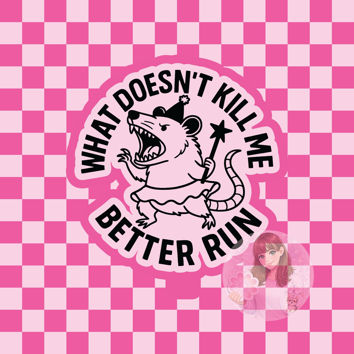 What doesn't kill me better run silicone freshie mold